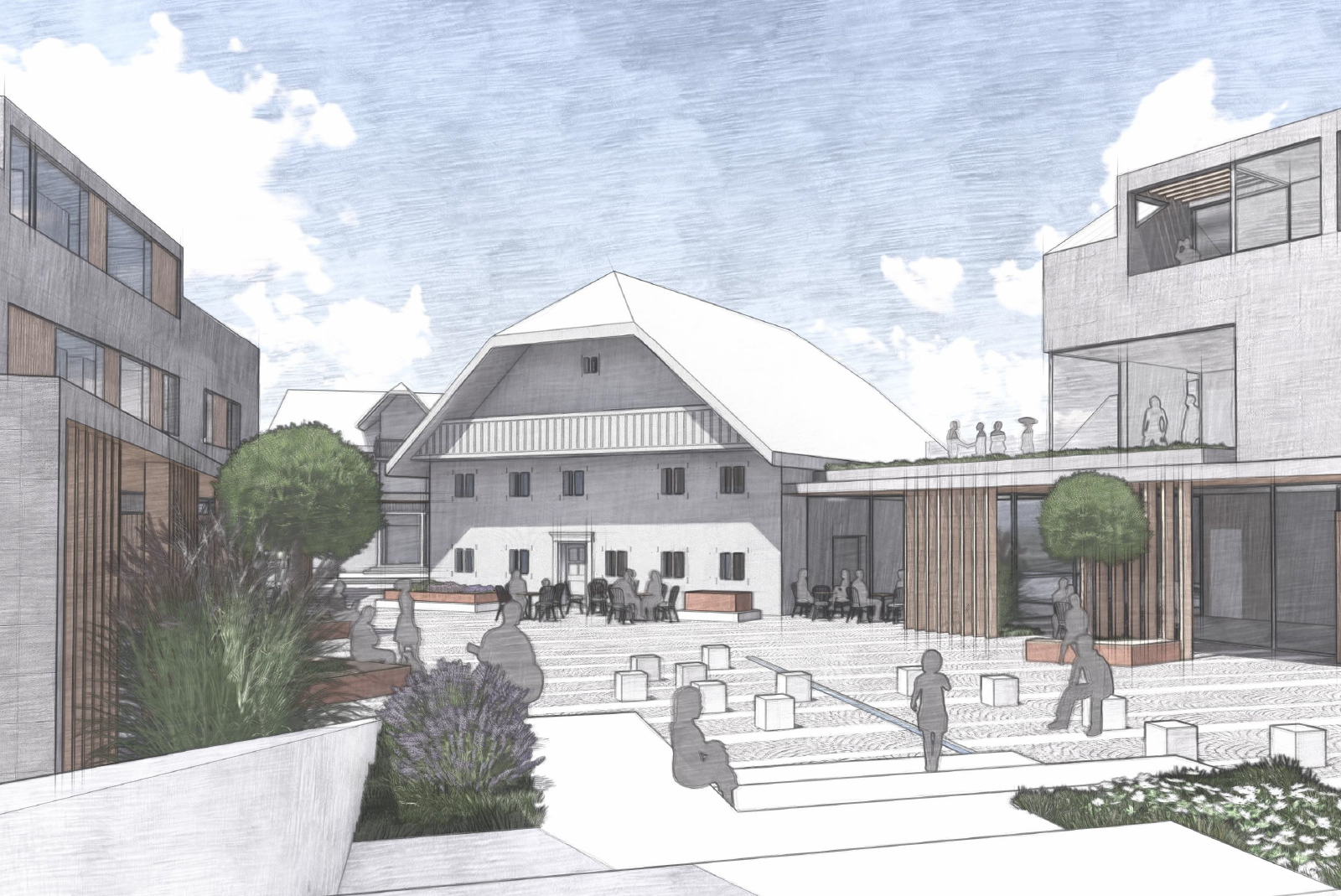 Grödig Ortsmitte Wettbewerb von Jürgen MATZER Architekten